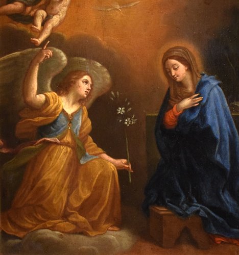 "Annunciation" oil on copper